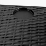Balkontisch klappbar Hängetisch, klapptisch Balkongeländer, 3-Fach höhenverstellbarer balkontisch zum einhängen, 60 x 40 cm Halbrund Balkontisch klappbar Schwarz