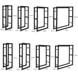 SWANEW Kaminholzregal, Brennholzregal, Holzstapelhilfe, Feuerholzregal aus Metall