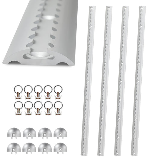 SWANEW Airlineschiene, Aluminium halbrund Airline, Zurrschienen, für Wohnmobile und LKW