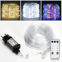 SWANEW 10 Meter LED Lichterschlauch Außen, Wasserfest LED Schlauch, mit Fernbedienung & Timer, Dimmbar & Memory-Funktion, IP65 [Energieklasse F]