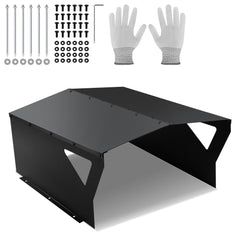 SWANEW Mähroboter Garage, Garage für Robotermäher, Verzinktes Blech, 78x60x34cm, Carport Überdachung für Rasenroboter