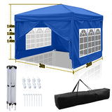 SWANEW Faltpavillon, UV-Schutz Pop Up Pavillon, Partyzelt, 3x3m, Wasserdicht