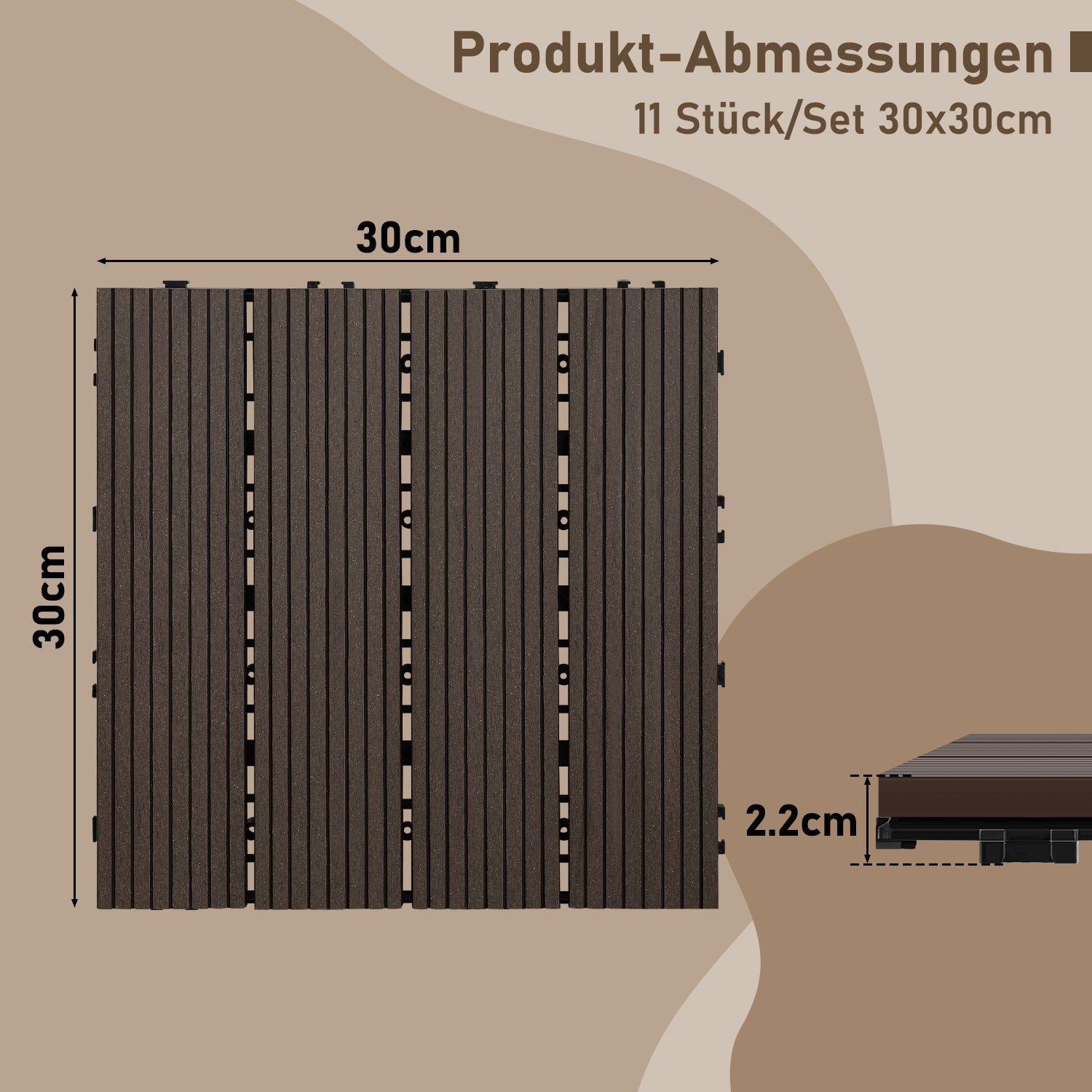 WPC Fliesen Balkonfliesen