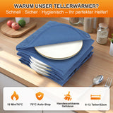 SWANEW Tellerwärmer elektrisch, Teller Wärmer, für bis zu 12 Teller 200 Watt