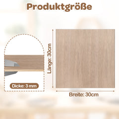 SWANEW Sperrholzplatte, Walnuss Sperrholz, 3mm, holzplatte, für Laser Gravur, Malerei DIY
