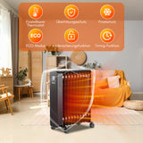 SWANEW Ölradiator Elektroheizung 2500W, Thermostat, Ölheizung  Energiesparend