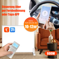 SWANEW Infrarotheizung 300W-1200W mit Thermostat, Infrarot Wandheizung mit Überhitzungsschutz, Wandheizung Elektrisch, Mobile & Energiesparend