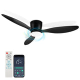 SWANEW Deckenventilator Mit Beleuchtung, 132cm, LED Ventilator Deckenlampe, Umkehrsfunktion, 6 Geschwindigkeiten