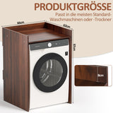 SWANEW Waschmaschinenschrank für Waschmaschine Wäschetrockner, Waschmaschinenschrank Überbauschrank, Waschmaschinenregal