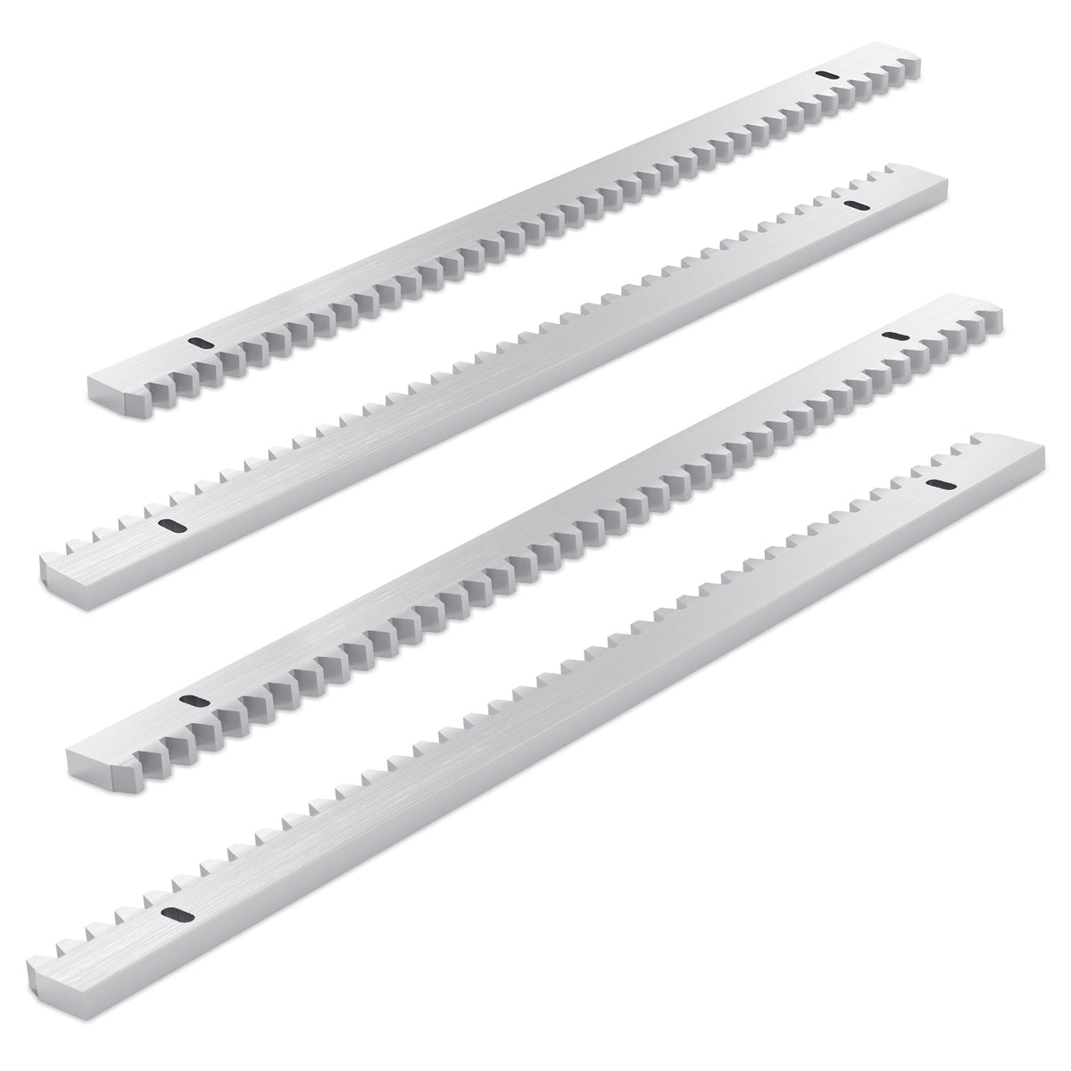 SWANEW Zahnstange verzinktem Stahl für Schiebetorantrieb, Schiebetor Toröffner, 2M Zahnschiene 4 Stück (jede 50 cm lang)