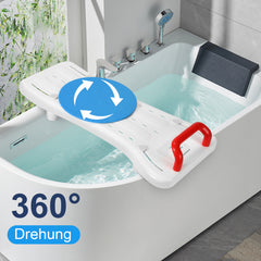 SWANEW Badewannenbrett mit Griff und Seifenablage 69x28cm Einstellbar 41-62cm, Badewannensitz Erwachsene Senioren, Sitzbrett für Badewanne Duschbrett max 150KG Badebrett