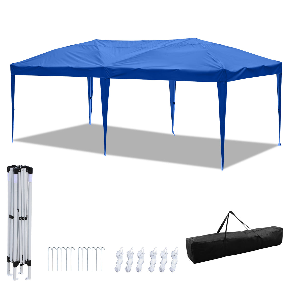 SWANEW Faltpavillon mit Zentralverriegelung, Pop Up Pavillon, 3x6m, UV-Schutz, Wasserdicht
