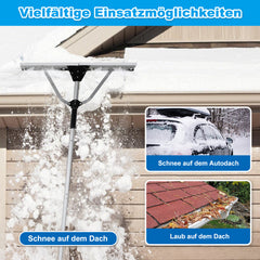 SWANEW Photovoltaik Schneeschieber, Aluminium Schneeschaufel, Dachräumer, 196-636cm