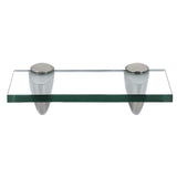SWANEW Glasablage Glasregal, Glas Wandregal Klarglas mit 8mm ESG Sicherheitsglas und Halterung, Duschregal/Badablage