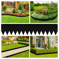 SWANEW Rasenkante Metall, Höhe 20cm, Beeteinfassung, mit Dornen, Mähkante