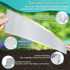 Rasenkante verzinkt Metall Höhe 15cm/18cm