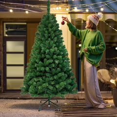 SWANEW Künstlicher Weihnachtsbaum, PVC Schwer Entflammbar, mit ständer, Weihnachtsdeko