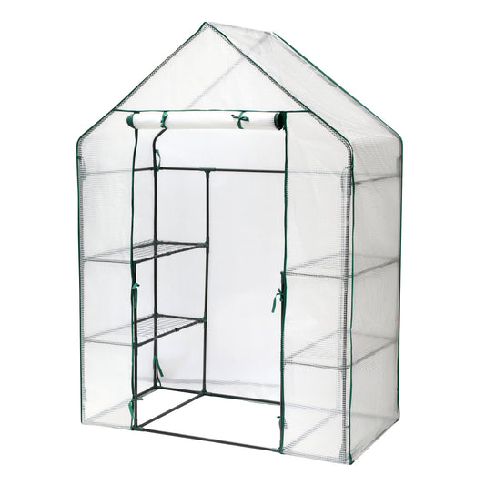 SWANEW Foliengewächshaus Gewächshaus Begehbares Gartenhäuschen Tomatenhaus