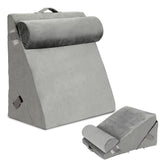 SWANEW Lesekissen Keilkissen Dreieck Rückenkissen Multifunktional Nackenrolle für Bett Sofa Büro