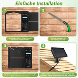 SWANEW Automatische Hühnerklappe Solar, Einklemmschutz, IP65 Wasserdicht, Automatische Hühnertür
