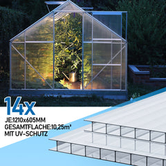4mm Polycarbonat Hohlkammerstegplatte 10,25 m² Transparent