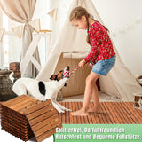 SWANEW Holzfliesen, Terrassenfliese, Balkonfliesen, 30x30 cm, 1-5 m²
