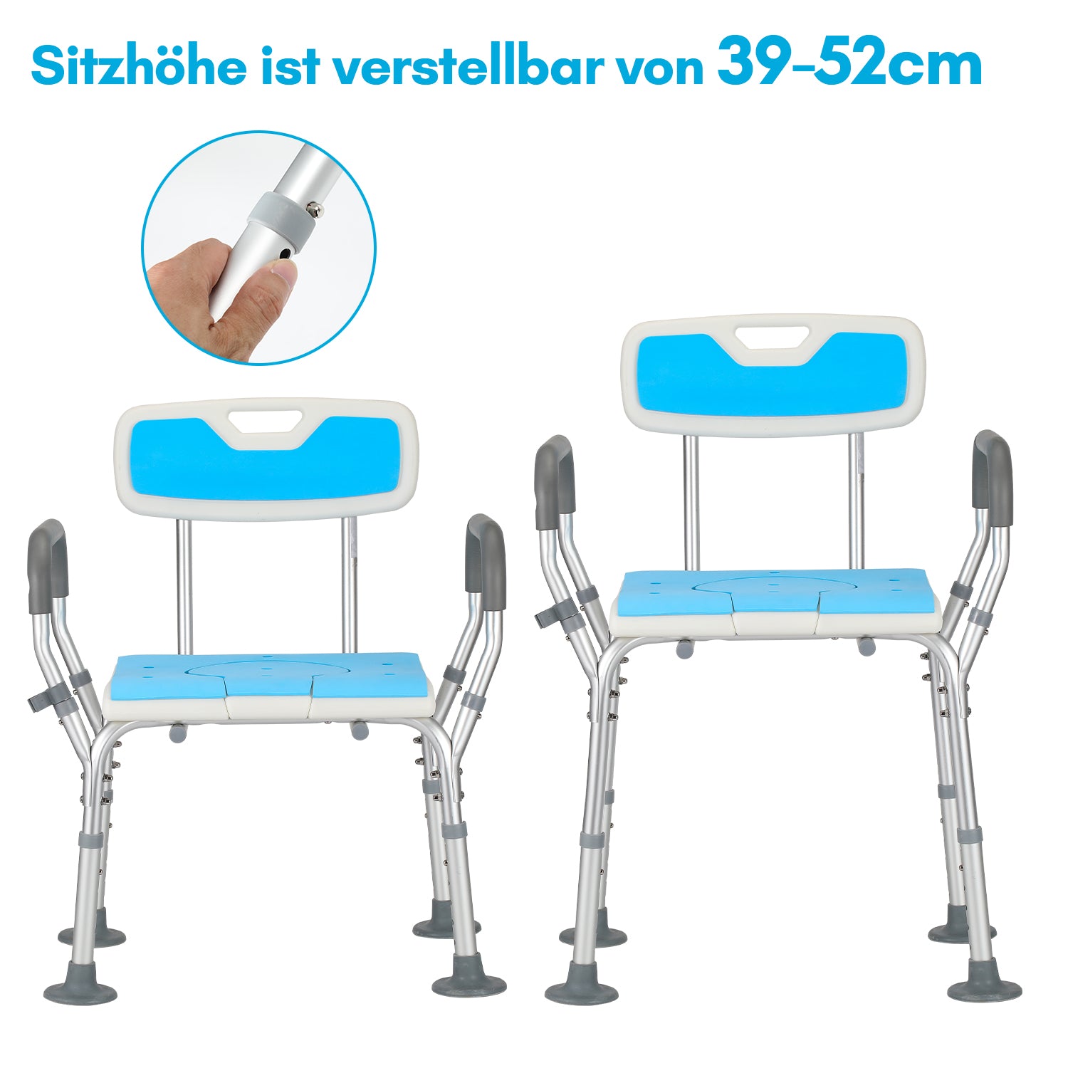 3 in 1 Duschhocker & Toilettenstuhl für Senioren