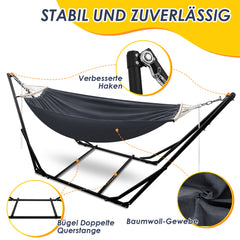 SWANEW Hängematte mit Gestell, Hängematten, Hängesessel, Mit Tragetasche Metallgestell bis 150 kg