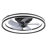 SWANEW Deckenventilator Mit Beleuchtung Dimmbar Ventilator Ø50cm, Fernbedienung/APP-Steuerung, 6 Windstufen, Deckenleuchte mit Ventilator