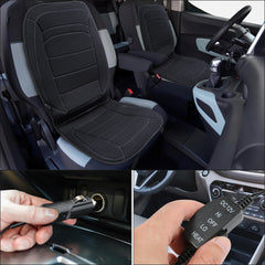 SWANEW Heizkissen Auto Sitzheizung 12V, beheizbare Sitzpolster und Lehne für PKWs, 2 Heizstufen