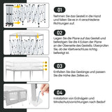 SWANEW Faltpavillon, 3x6m Pop Up Pavillon, Gazebo mit Zentralverriegelung, Höhenverstellbarer Partyzelt
