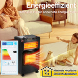 SWANEW Gasheizer 4200W & Elektroheizung 1260W, Elektrische Gas-Zweizweckheizgeräte, Infrarot Heizstrahler, Heizstrahler Gasheizgerät mit 3 Schutzvorrichtungen [Energieklasse A]