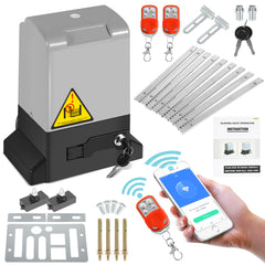 SWANEW Schiebetorantrieb Elektrischer 370W/550W, Smart WiFi Bluetooth-Steuerung Toröffner, Torantrieb