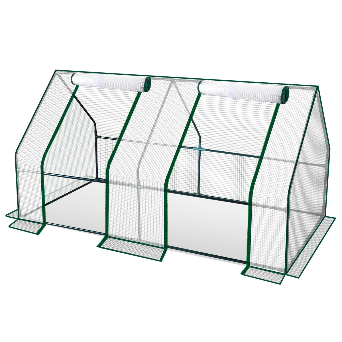 SWANEW Gewächshaus Klein, UV-beständige PE-Plane Foliengewächshaus, Tomatenhaus 180*90*90CM