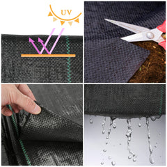 SWANEW Unkrautvlies 90g/m² Gartenvlies,Bodengewebe Wasserdurchlässig,Unkrautfolie Reißfest und UV-Stabilisierung