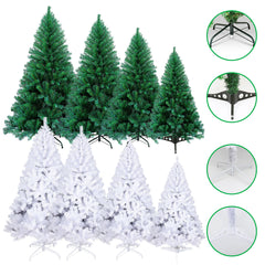 SWANEW Künstlicher Weihnachtsbaum, PVC Schwer Entflammbar, mit ständer, Weihnachtsdeko