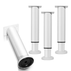 SWANEW 4er Set Edelstahl Möbelfüße, Möbelbeine Höhenverstellbar, Füße für möbel mit Schrauben, Belastbar bis 300 KG