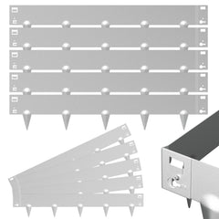 SWANEW Rasenkante Metall, Mähkante, Beetumrandungen mit Dornen, Beeteinfassung,15cm/18cm