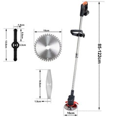 SWANEW Rasentrimmer, Rasen kantenschneider (inkl. 2X 1.5Ah Akkus und Ladegerät), 18.000 U/min, 24V