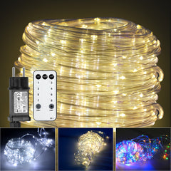 SWANEW 10 Meter LED Lichterschlauch Außen, Wasserfest LED Schlauch, mit Fernbedienung & Timer, Dimmbar & Memory-Funktion, IP65 [Energieklasse F]