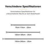 SWANEW Duschvorhangstange sliber ohne Bohren Teleskopstange Duschvorhang Stange 70-260cm