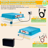 SWANEW 64 Eier Brutmaschine Vollautomatisch, Brutautomat Vollautomatisch Hühner mit Feuchtigkeitsüberwachung und Automatischer Eierrotation