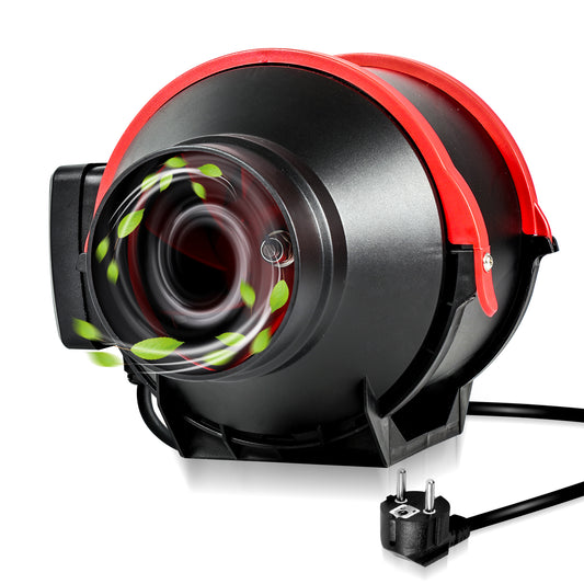 SWANEW Rauchabzug Rohrventilator Inline-Kanalventilator Abluftventilator mit variabler Geschwindigkeitskontrolle Rohrlüfter Belüftung Lüfter [Energieklasse F]