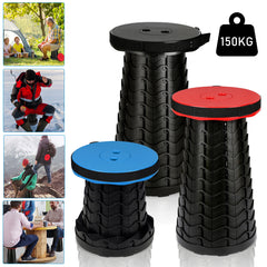 SWANEW Tragbarer Klapphocker, Leichte Teleskophocker, 6-44 cm Höhenverstellbare Falthocker, Tragfähigkeit 150 kg