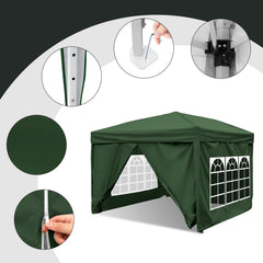 SWANEW Faltpavillon, 3x3m Pavillon, Gazebo Wasserdicht, Partyzelt UV-Schutz