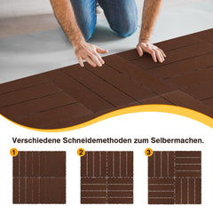 SWANEW PP Terrassenfliesen, Kunststoff-Pflastersteine, Kunststoffboden