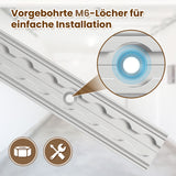 SWANEW 4-12x 1M Airlineschienen, Airlineschiene mit 8 Doppelhaken, für Transporter, Wohnwagen, LKWS