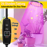SWANEW 13W Pflanzenlampe 120 Leds 6000K Vollspektrum, Pflanzenlicht für Zimmerpflanzen mit 3/9/12 Auto-Timer, 10 Helligkeit, 4 Lichter Modi, Höhenverstellbar [Energieklasse F]