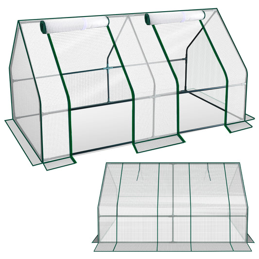 SWANEW Gewächshaus Klein, UV-beständige PE-Plane Foliengewächshaus, Tomatenhaus 180*90*90CM
