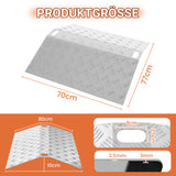 SWANEW Türschwellenrampe, Rollstuhlrampe, 60/80/100cm Alu Auffahrrampe, Schwellenbrücke